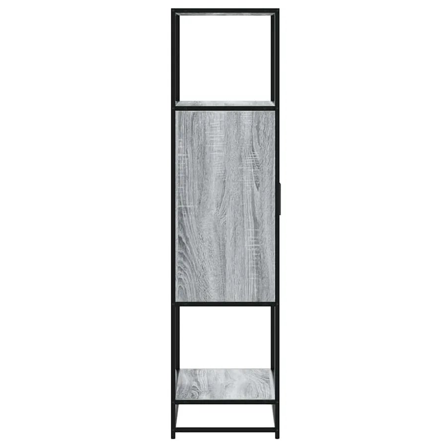Buffet haut sonoma gris 68x35x139 cm bois d'ingénierie et métal - 5