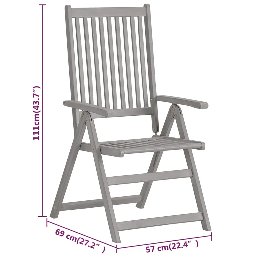 Ensemble à manger de jardin 7 pcs Bois d'acacia solide - 10