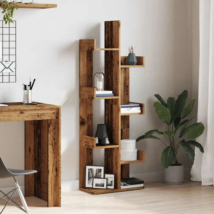 Bibliothèque vieux bois 48x25,5x140 cm bois d'ingénierie - 3