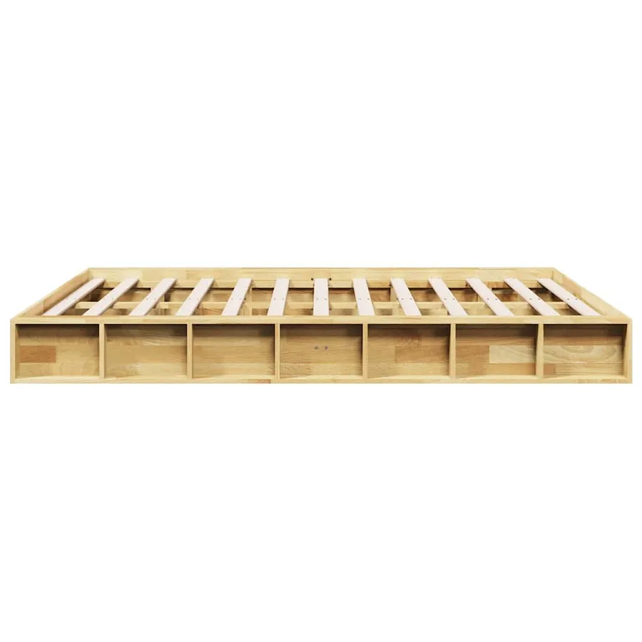 Cadre de lit sans matelas 140x190 cm bois massif de chêne - 7