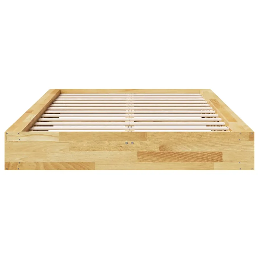 Cadre de lit sans matelas 120x190 cm bois massif de chêne - 6