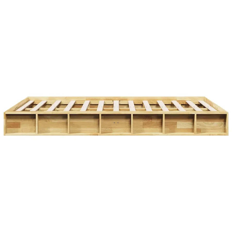 Cadre de lit sans matelas 120x190 cm bois massif de chêne - 7