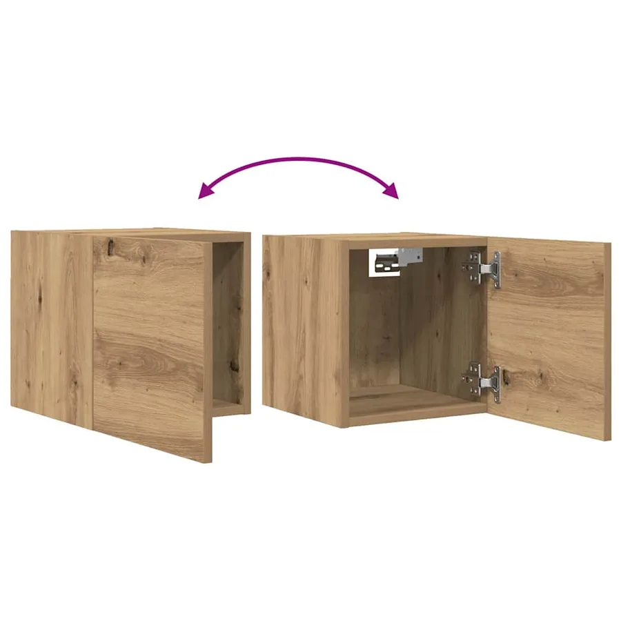 Meubles TV muraux 2 pcs chêne artisanal 30,5x30x30 cm - 8