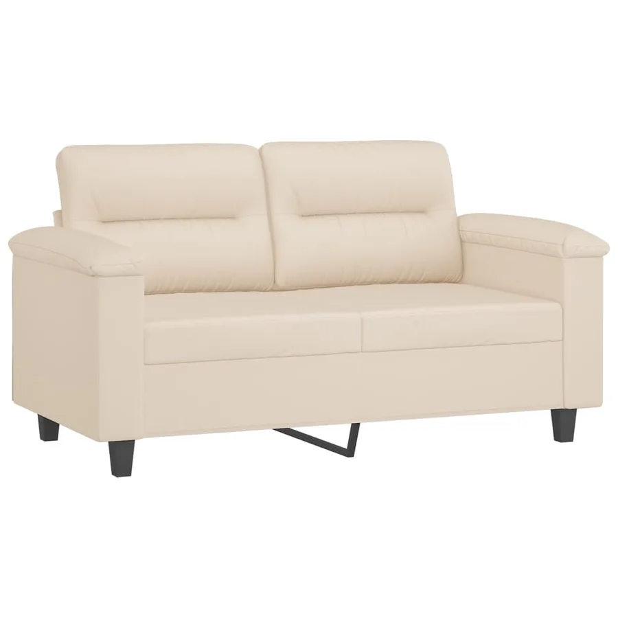 Ensemble de canapés 3 pcs avec coussins Beige Tissu microfibre - 3