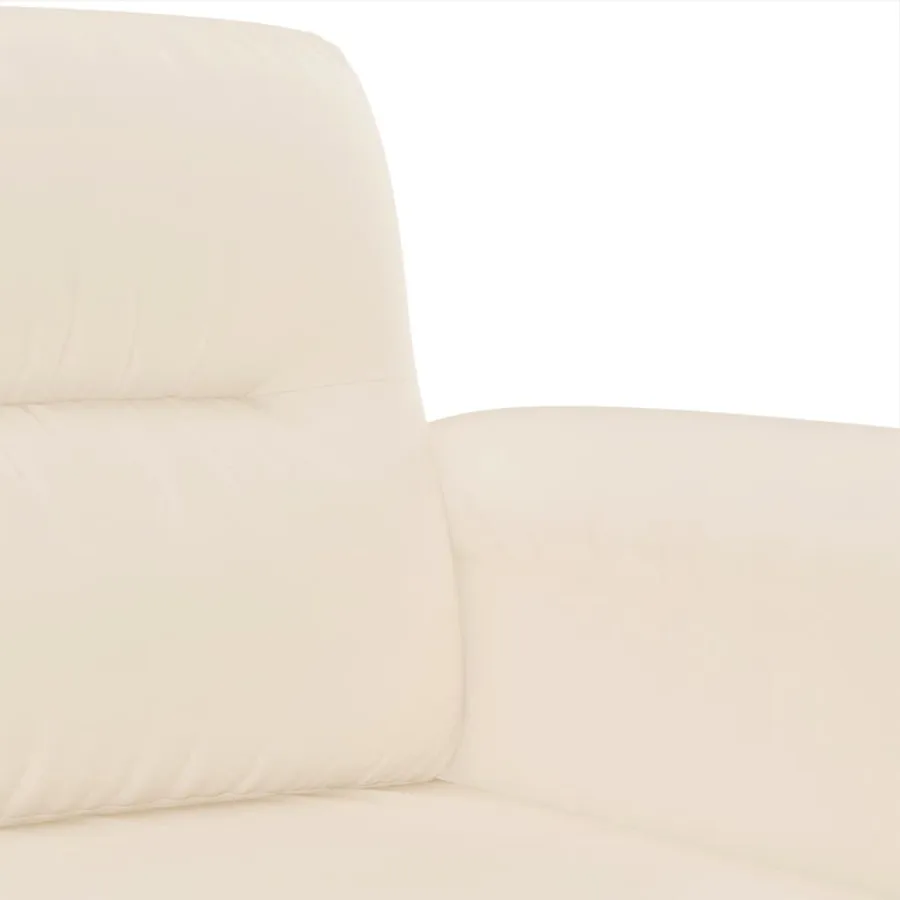 Ensemble de canapés 3 pcs avec coussins Beige Tissu microfibre - 7