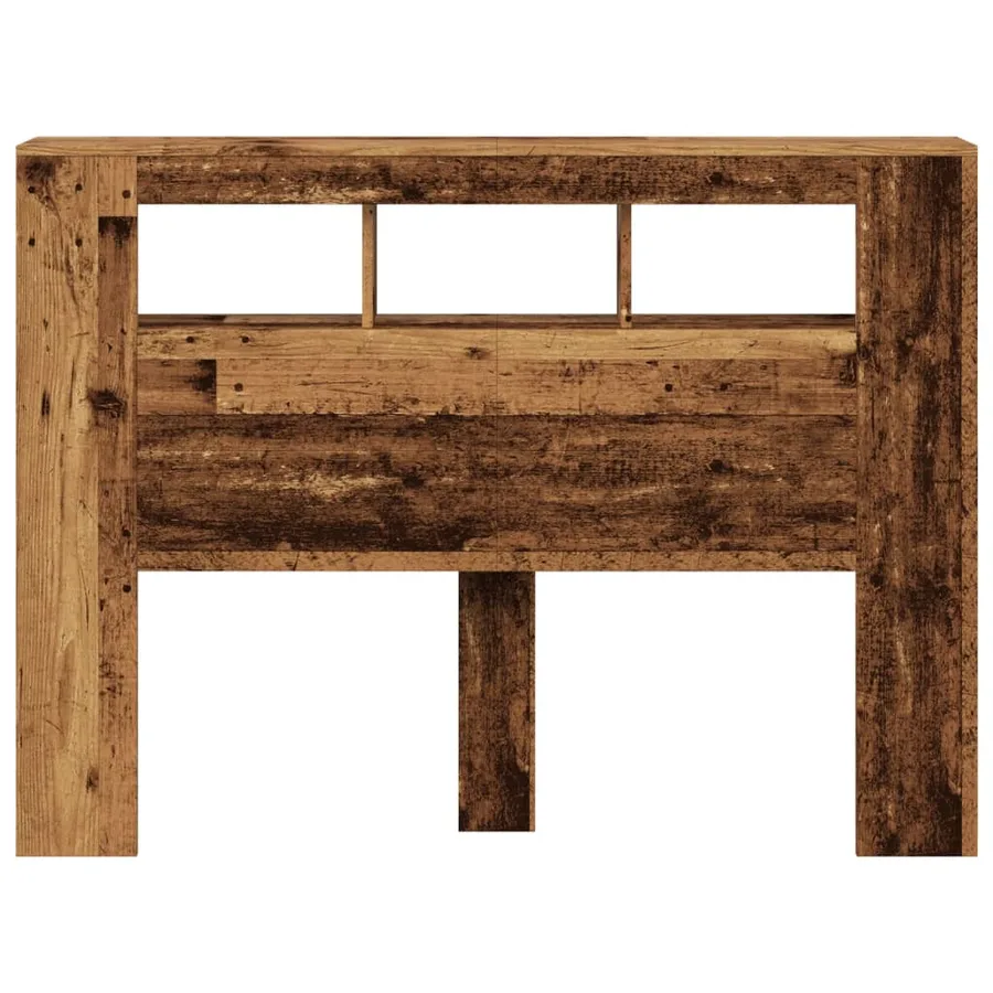 Tête de lit à LED vieux bois 140x18,5x103,5cm bois d'ingénierie - 5