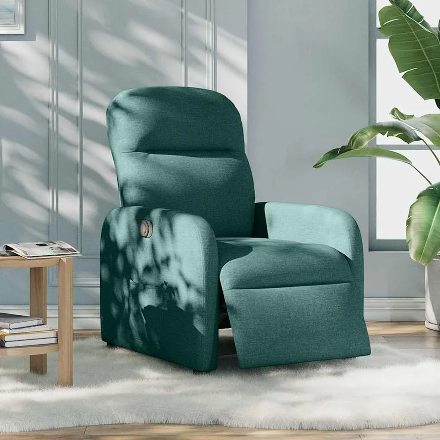 Fauteuil inclinable électrique Vert foncé Tissu - 2