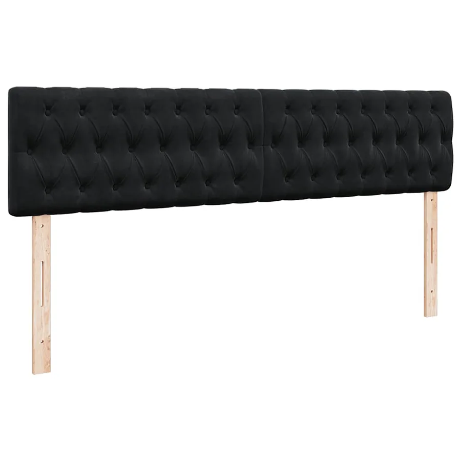 Cadre de lit ottoman avec matelas noir 180x200cm velours - 9