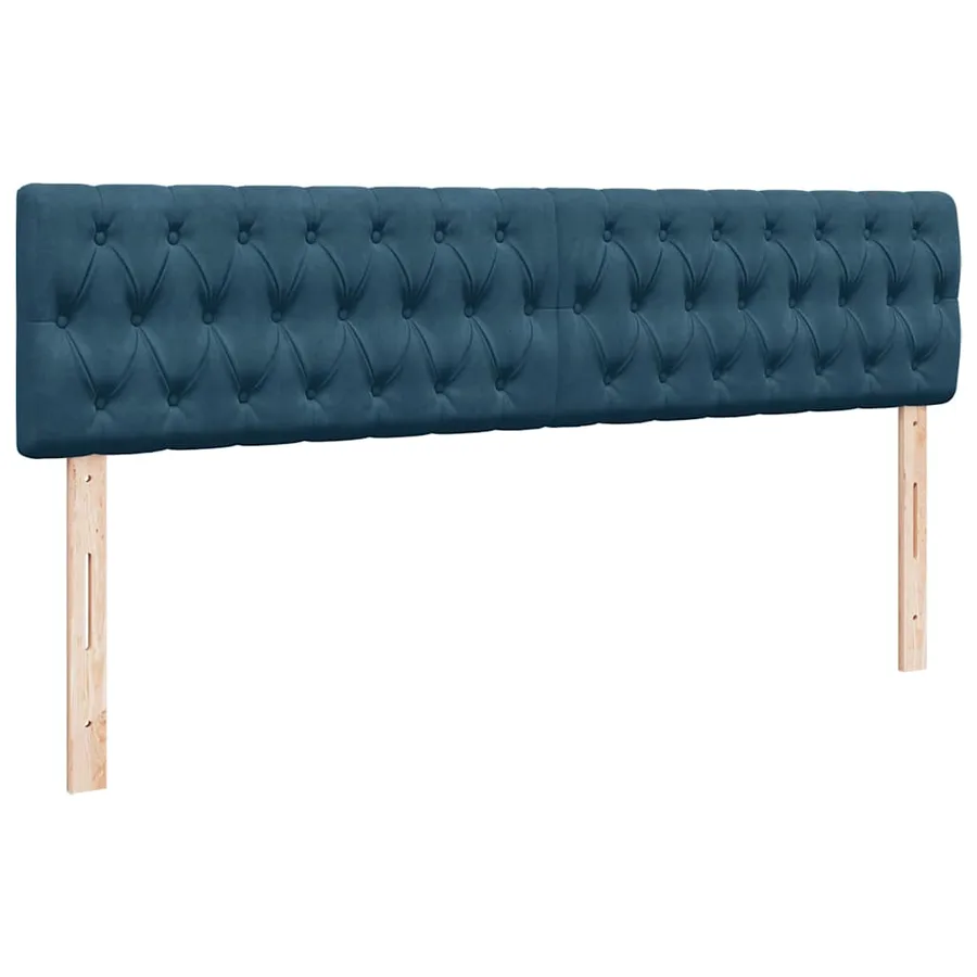Cadre de lit ottoman avec matelas bleu foncé 180x200 cm velours - 9