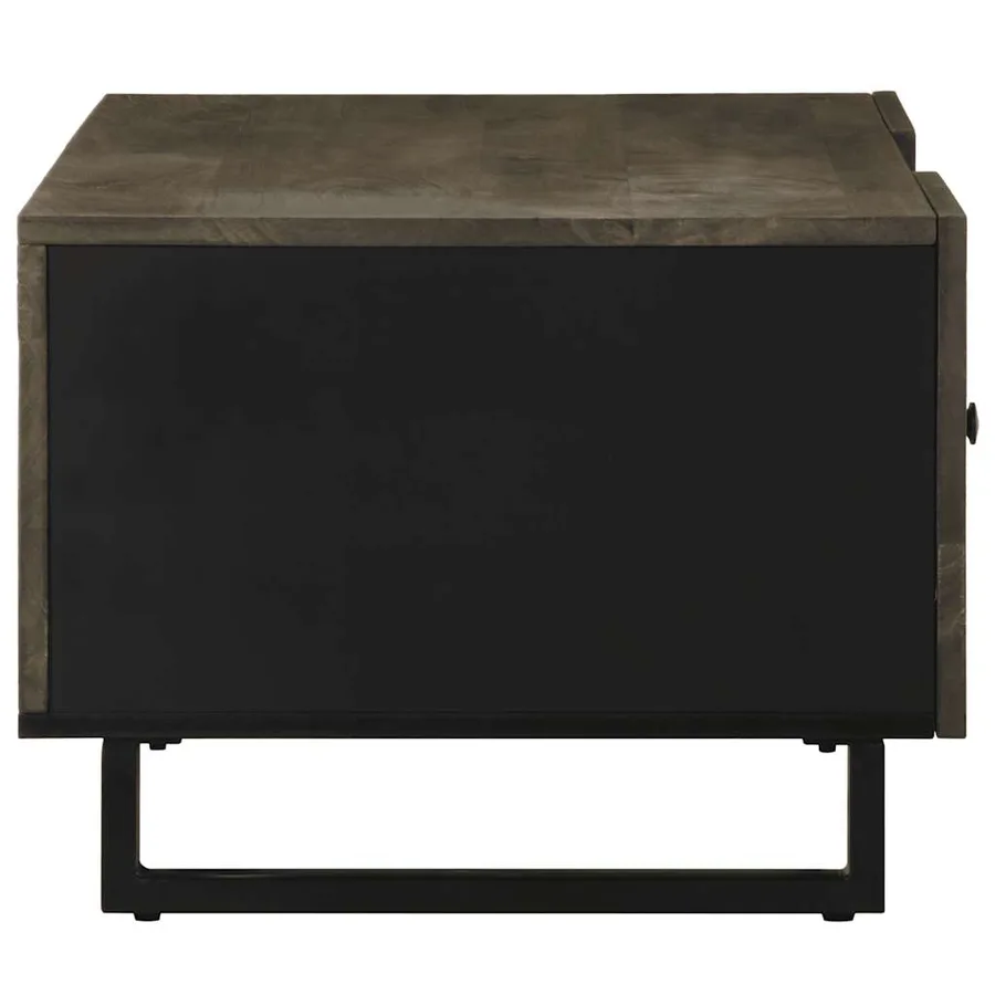 Table basse noir 100x54x40 cm bois massif de manguier - 4