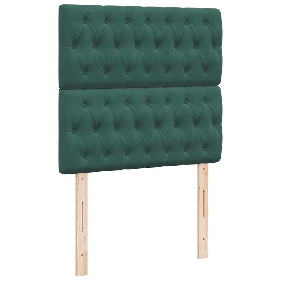Cadre de lit ottoman avec matelas vert foncé 200x200 cm velours - 13