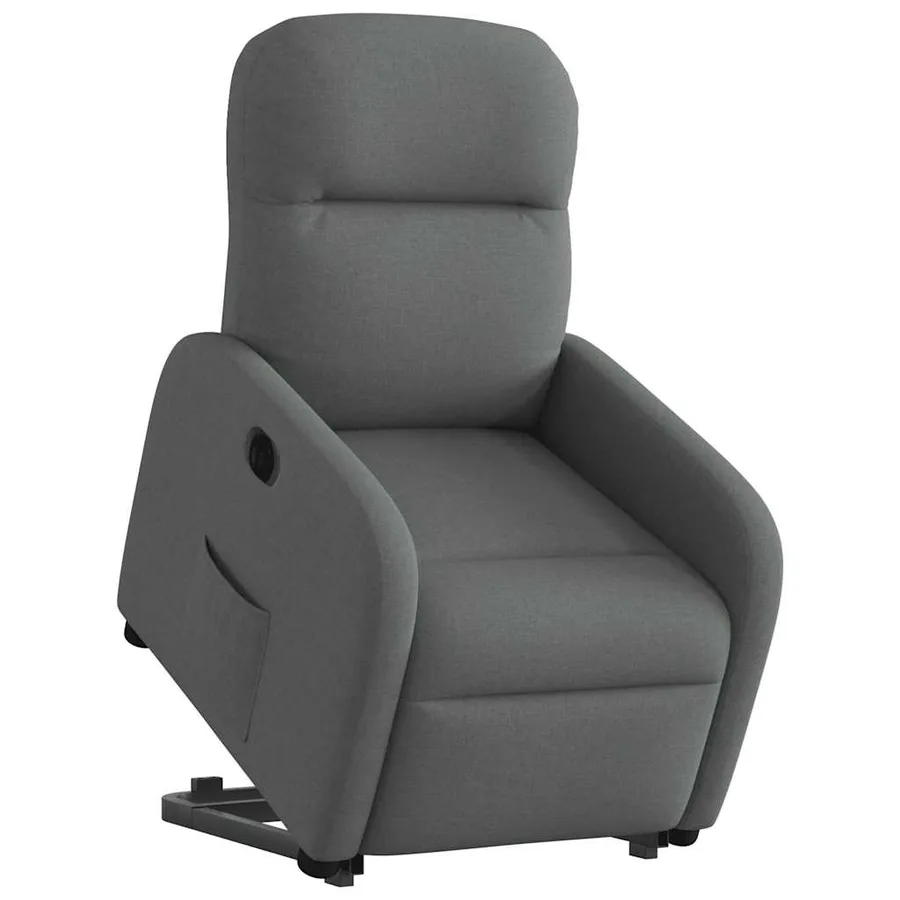Fauteuil inclinable électrique gris foncé tissu - 3