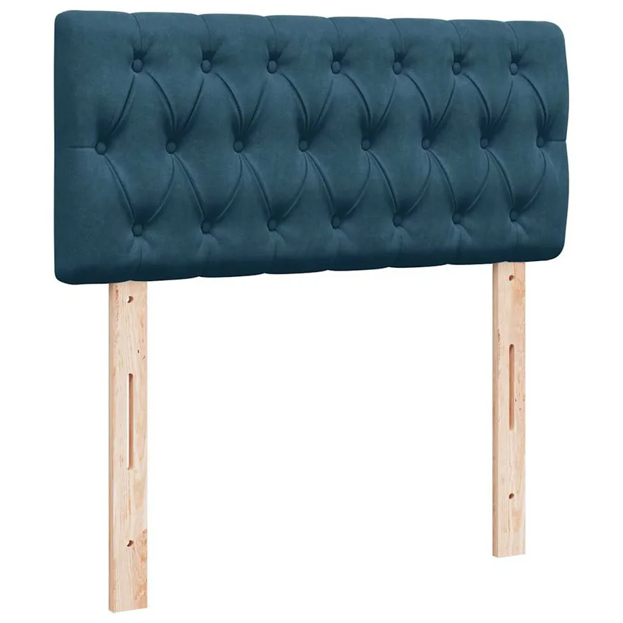 Cadre de lit ottoman avec matelas bleu foncé 200x200 cm velours - 10