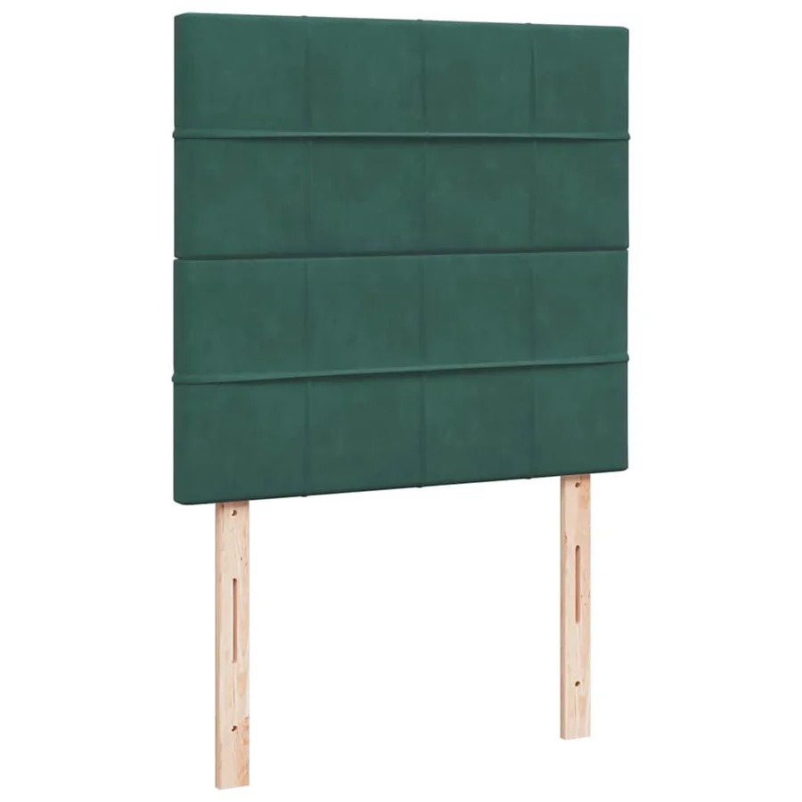 Cadre de lit ottoman avec matelas vert foncé 90x200 cm velours - 13