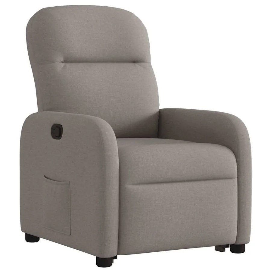 Fauteuil inclinable taupe tissu - 4