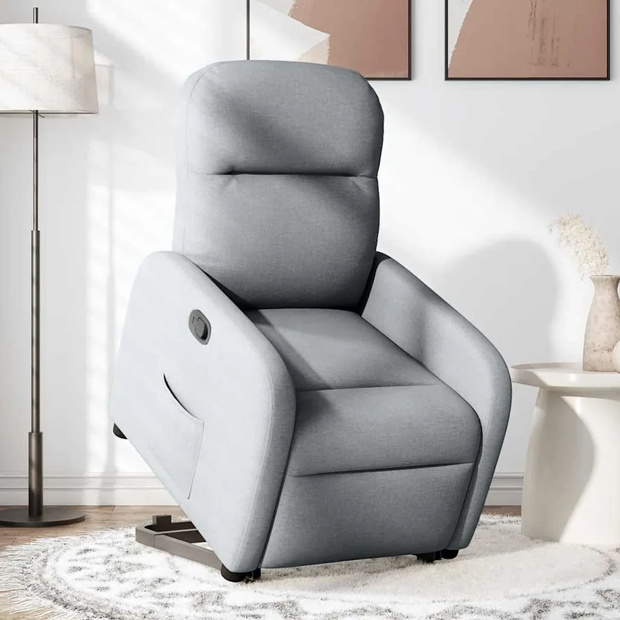 Fauteuil inclinable Gris clair Tissu - 2