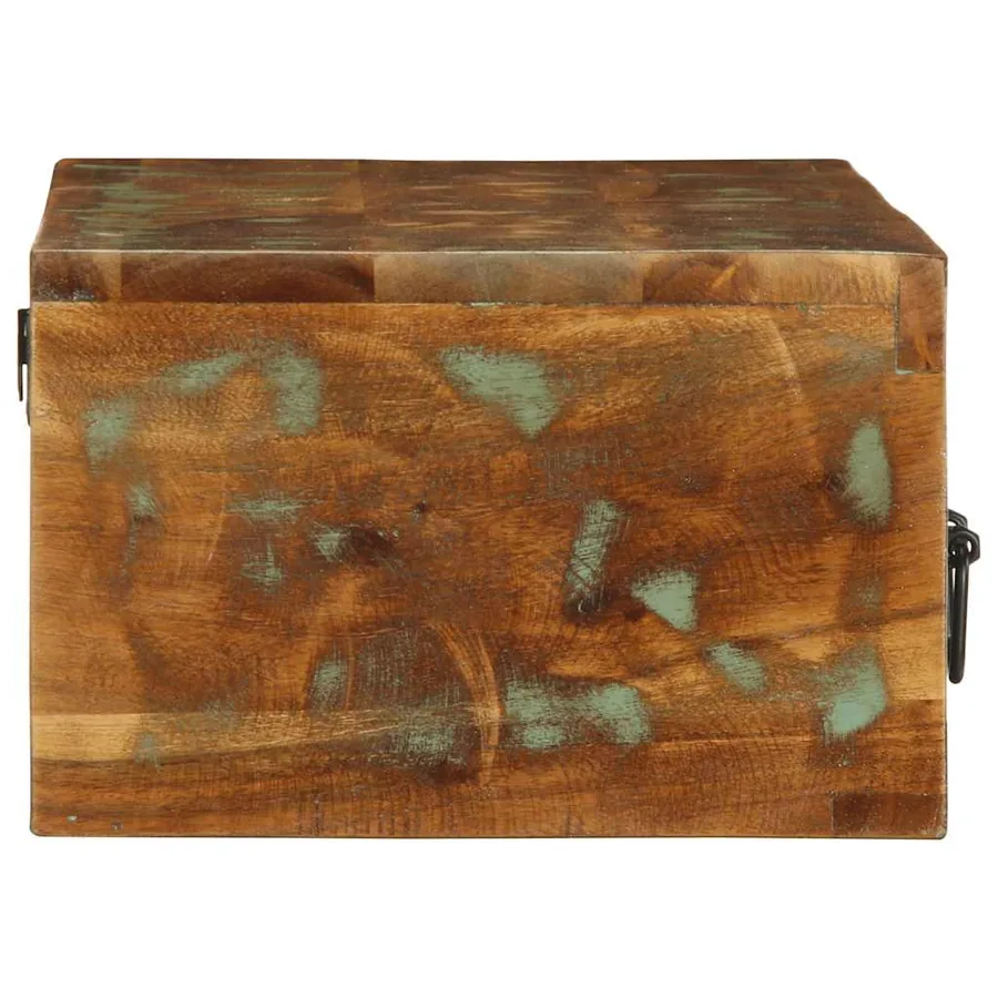 Meuble TV mural 80x30x19 cm bois massif de récupération - 6