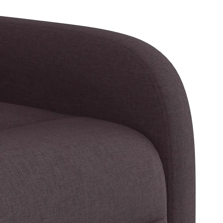 Fauteuil inclinable de massage Marron foncé Tissu - 11