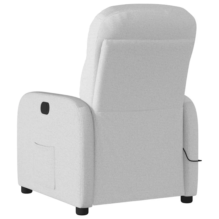 Fauteuil de massage inclinable gris nuage tissu - 5