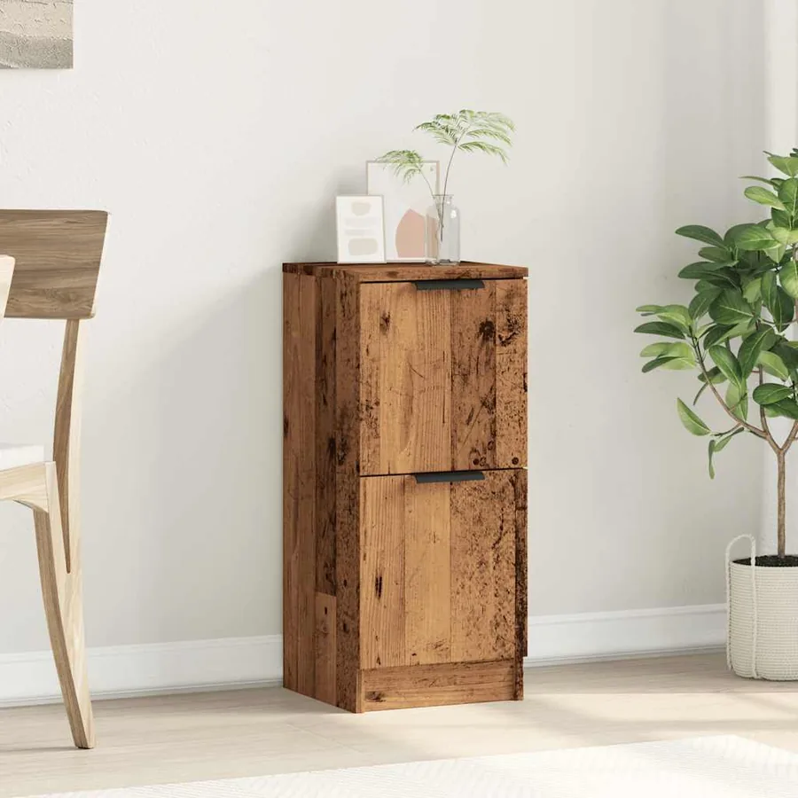 Buffet vieux bois 30x30x70 cm bois d'ingénierie - 3