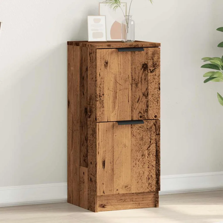 Buffet vieux bois 30x30x70 cm bois d'ingénierie - 4