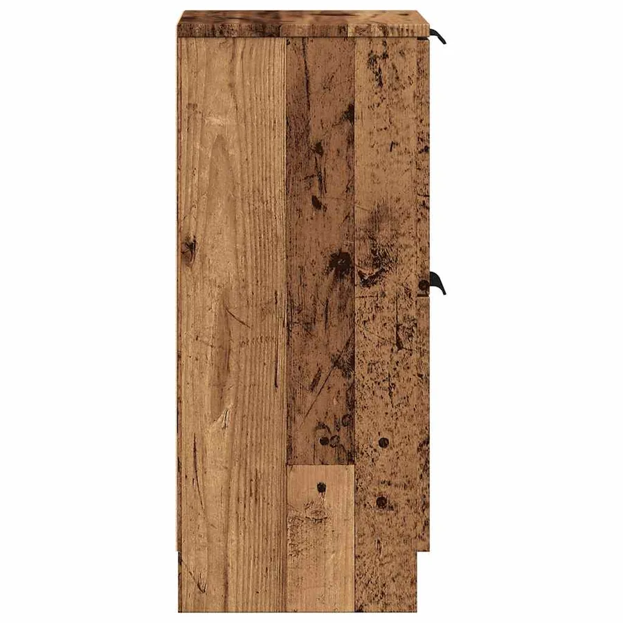 Buffet vieux bois 30x30x70 cm bois d'ingénierie - 7