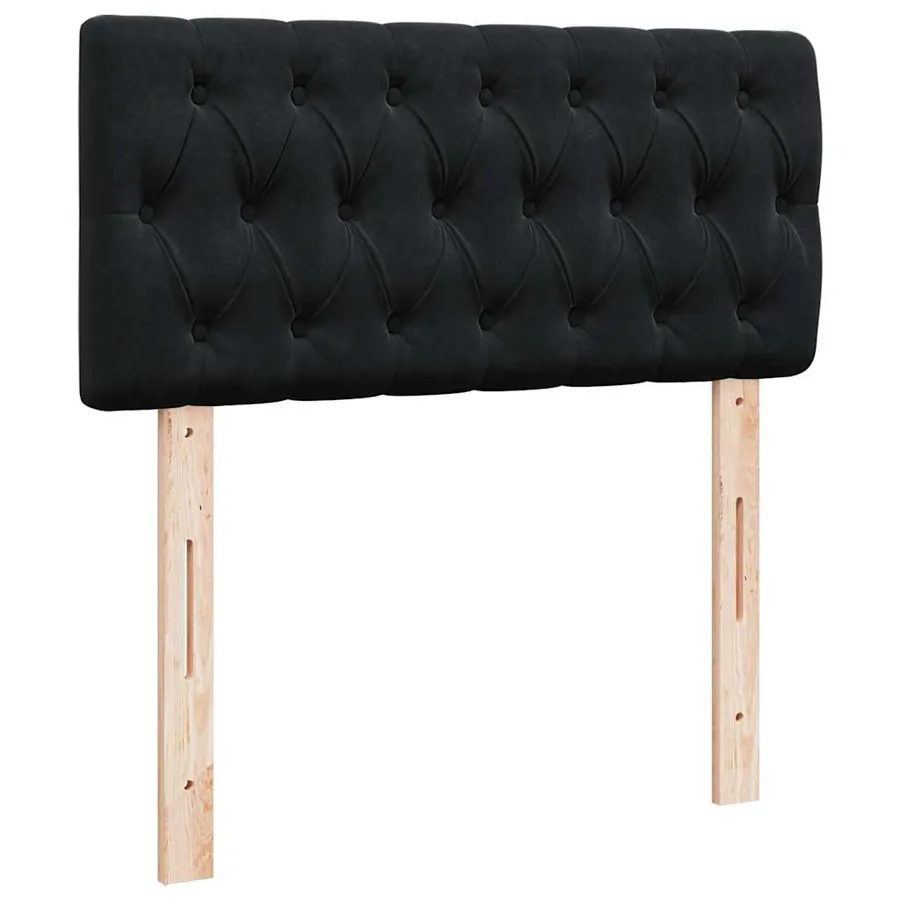 Cadre de lit ottoman avec matelas noir 90x190 cm velours - 7