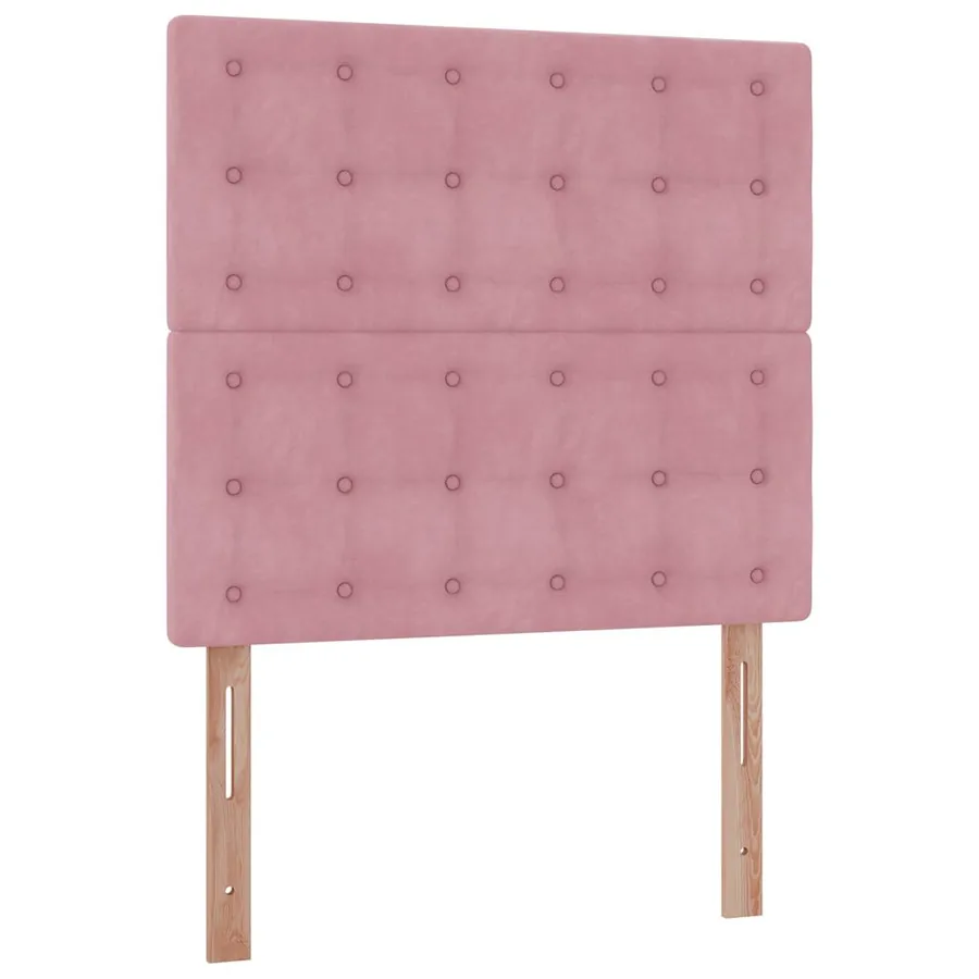 Cadre de lit ottoman avec matelas rose 90x190 cm velours - 13