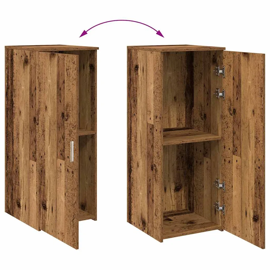 Armoire de rangement vieux bois 40x45x103,5cm bois d'ingénierie - 8