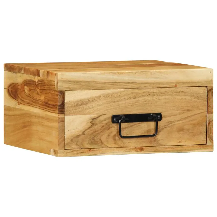 Tables de chevet murales 2 pcs bois massif d'acacia - 2