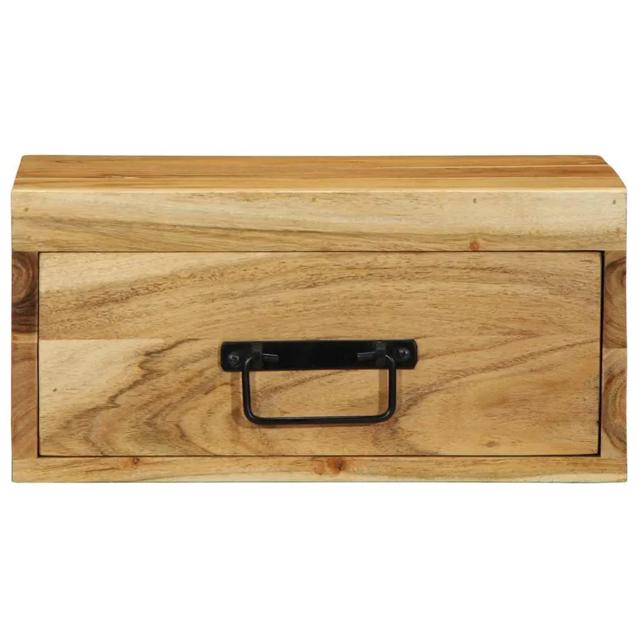 Tables de chevet murales 2 pcs bois massif d'acacia - 6