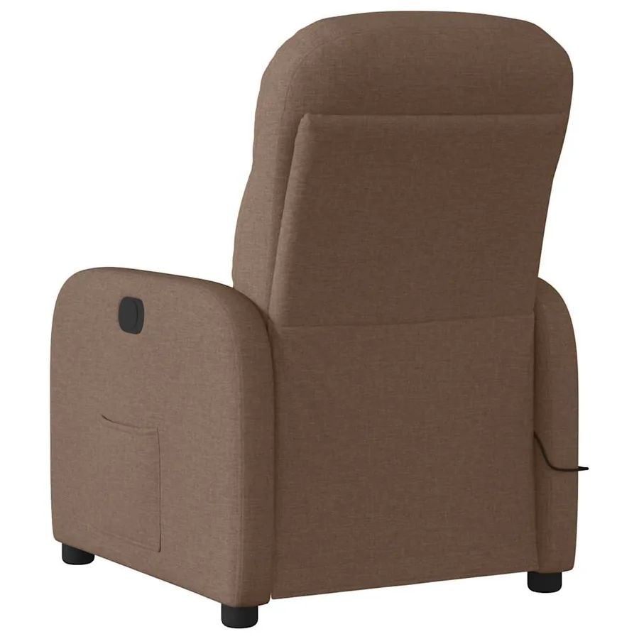 Fauteuil de massage inclinable Marron Tissu - 5