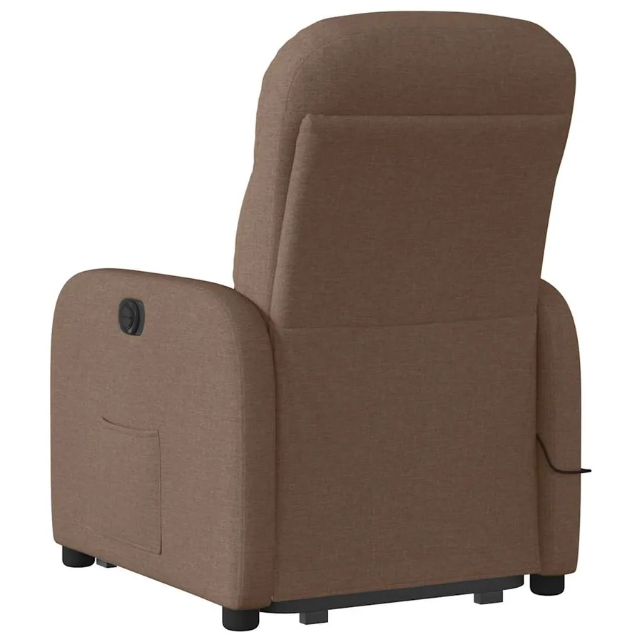 Fauteuil inclinable de massage électrique Marron Tissu - 7