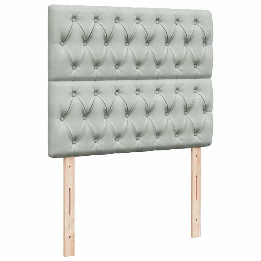 Cadre de lit ottoman avec matelas gris clair 120x190 cm velours - 12