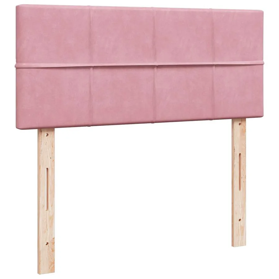 Lit ottoman avec matelas rose 120x190 cm velours - 8
