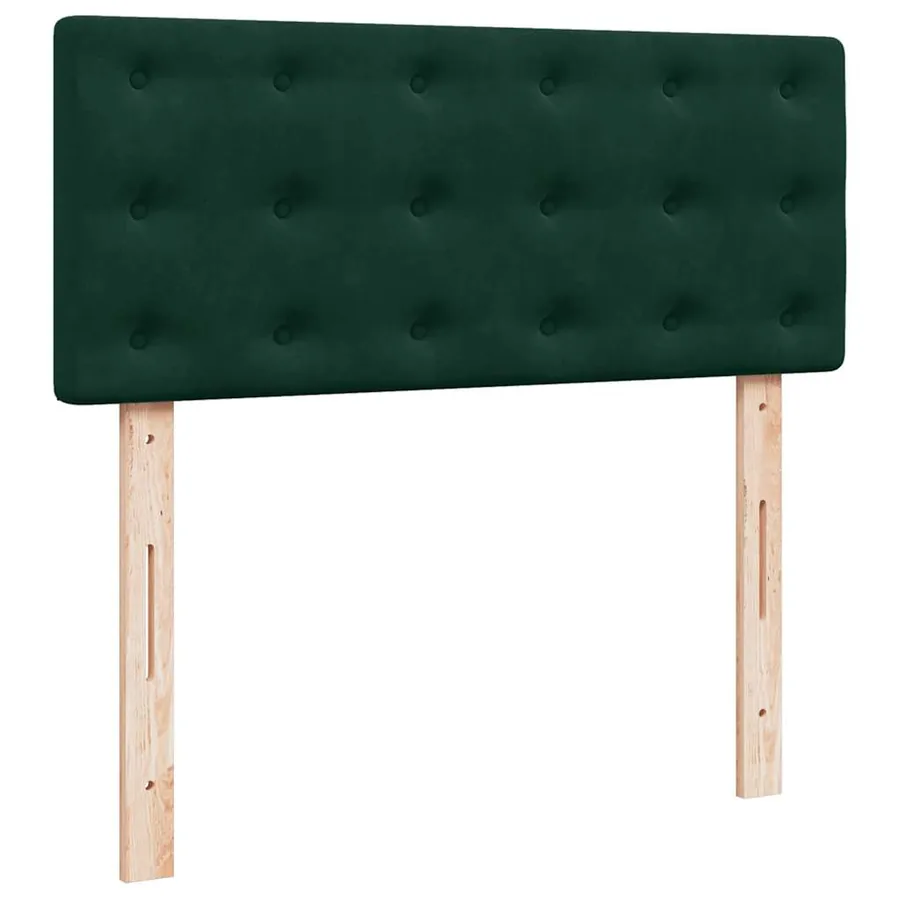 Lit ottoman avec matelas vert foncé 120x190 cm velours - 9
