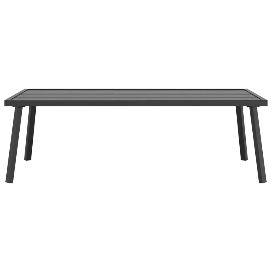 Table basse de jardin anthracite 110x55x35 cm acier - 3
