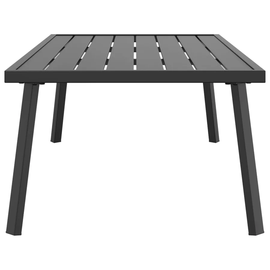 Table basse de jardin anthracite 110x55x35 cm acier - 4