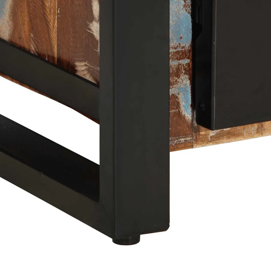 Buffet multicolore 55x35x70 cm bois massif récupération - 10