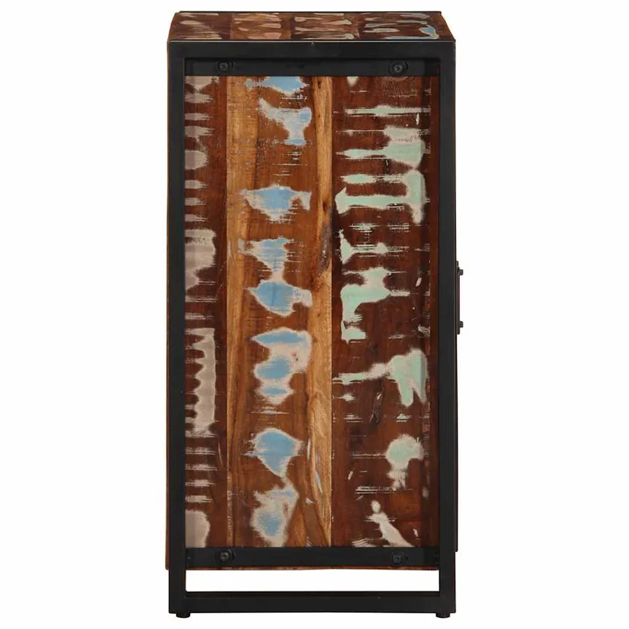 Buffet multicolore 55x35x70 cm bois massif récupération - 6