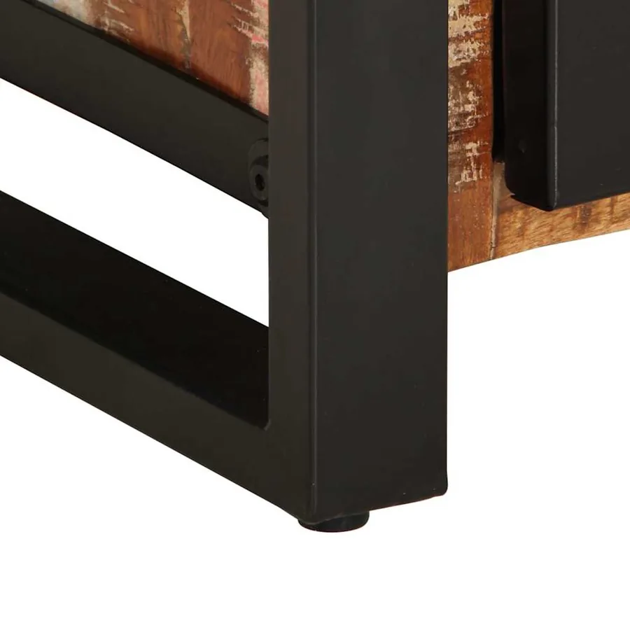 Buffet multicolore 55x35x70 cm bois massif récupération - 10