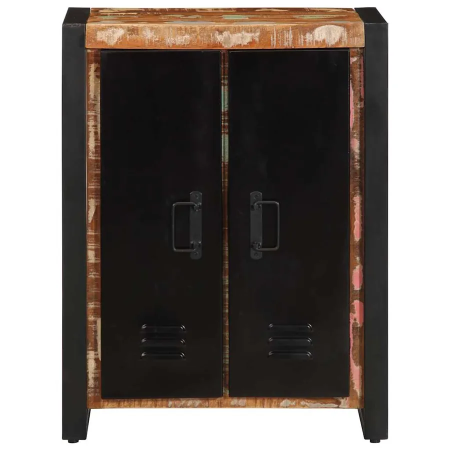Buffet multicolore 55x35x70 cm bois massif récupération - 2