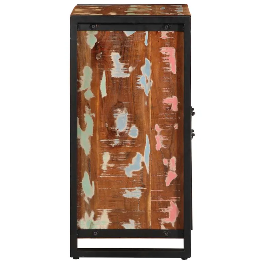 Buffet multicolore 55x35x70 cm bois massif récupération - 6