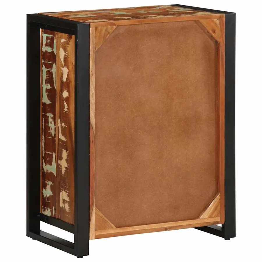 Buffet multicolore 55x35x70 cm bois massif récupération - 7