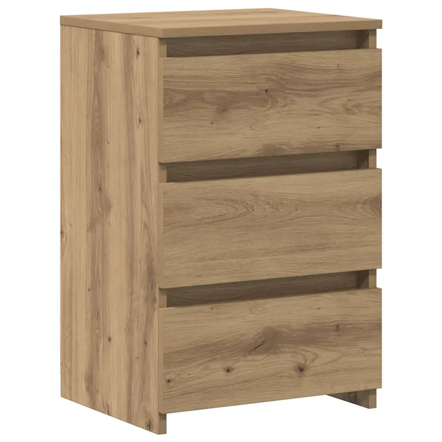 Tables de chevet 2 pcs chêne artisanal bois d'ingénierie - 2
