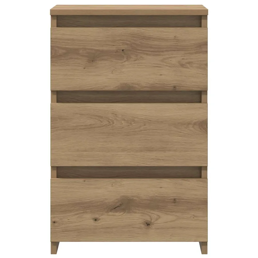 Tables de chevet 2 pcs chêne artisanal bois d'ingénierie - 4