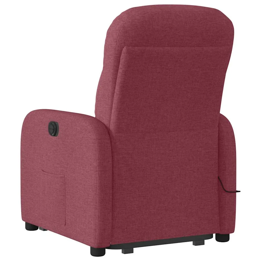 Fauteuil inclinable de massage Rouge bordeaux Tissu - 7