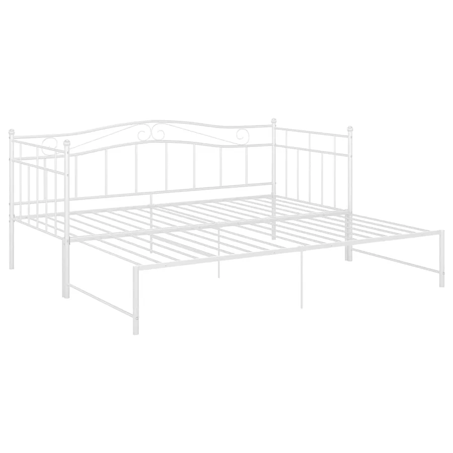 Cadre de canapé-lit extensible sans matelas blanc 90x200 cm - 3