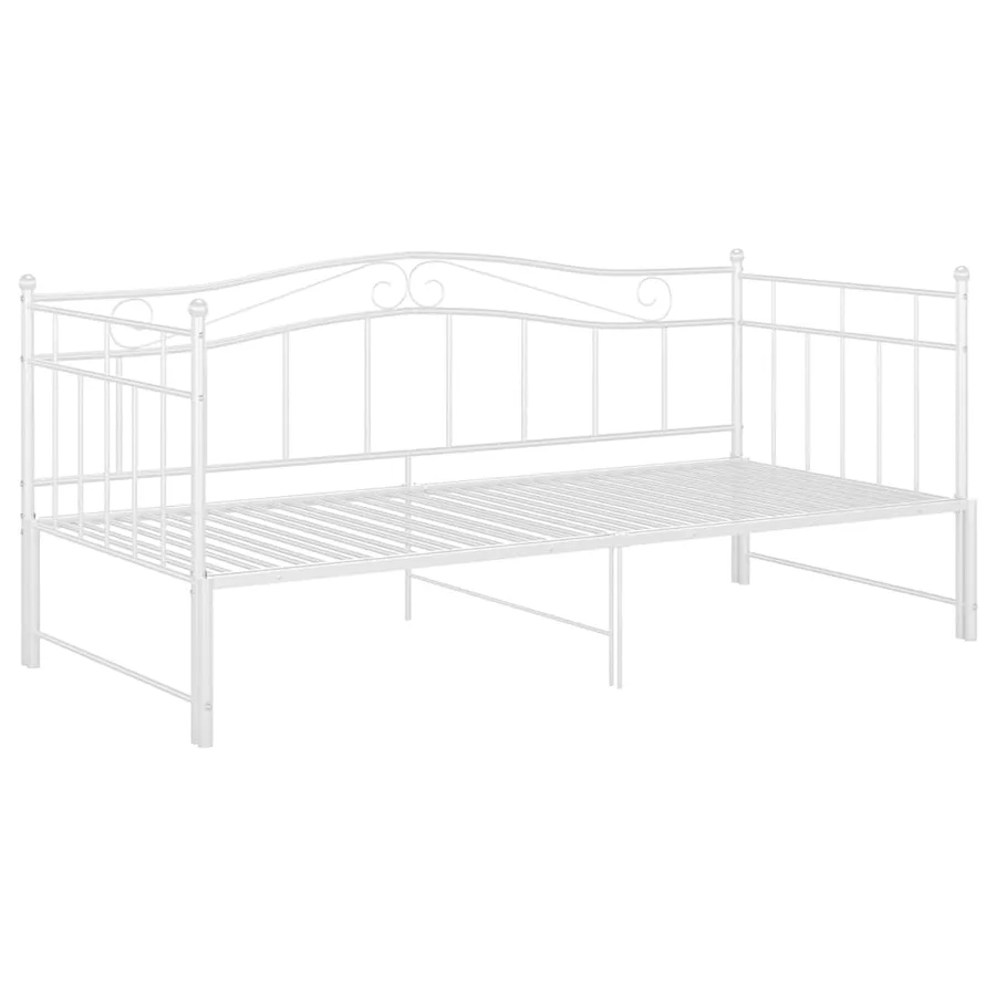 Cadre de canapé-lit extensible sans matelas blanc 90x200 cm - 6