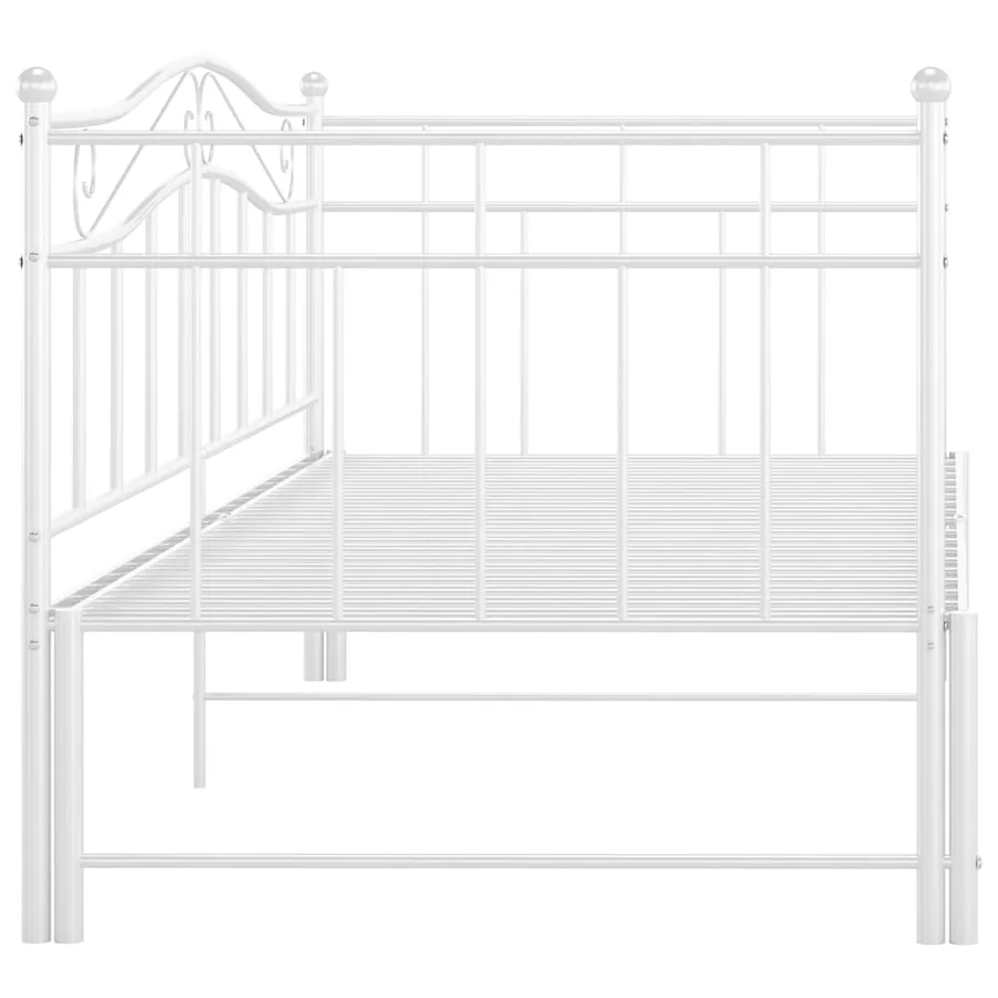 Cadre de canapé-lit extensible sans matelas blanc 90x200 cm - 8